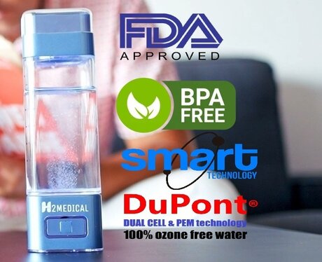 SMART BOTTLE H2MEDICAL MAX / HYDROGEN AND STRUCTURED WATER up to 9000 ppb. / UV sterilization / APP CONTROL and large touch screen / INHALATION function / self-cleaning program / 2-year warranty